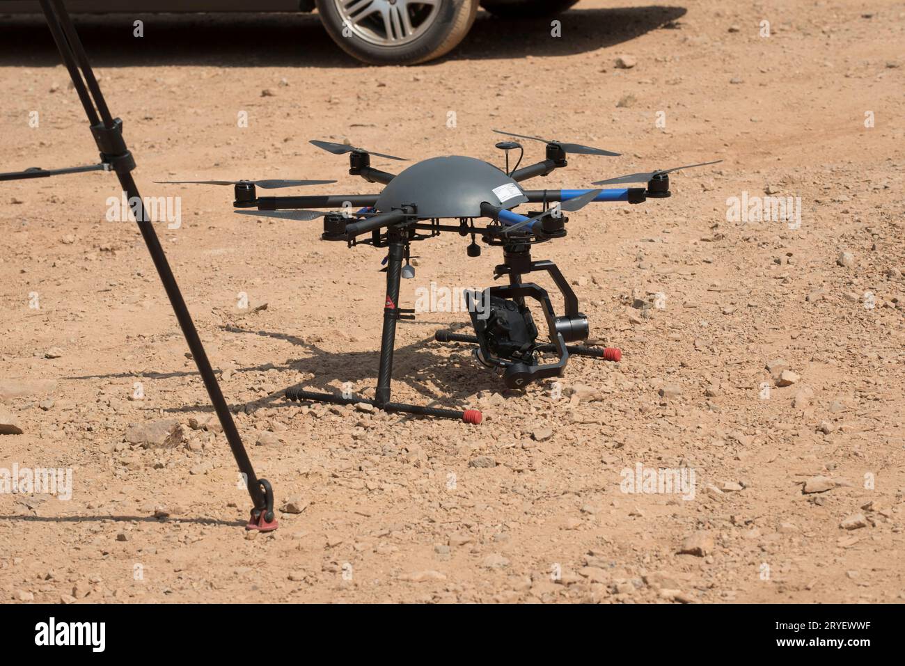 Drohne oder unbemanntes Luftfahrzeug (UAV) Stockfoto