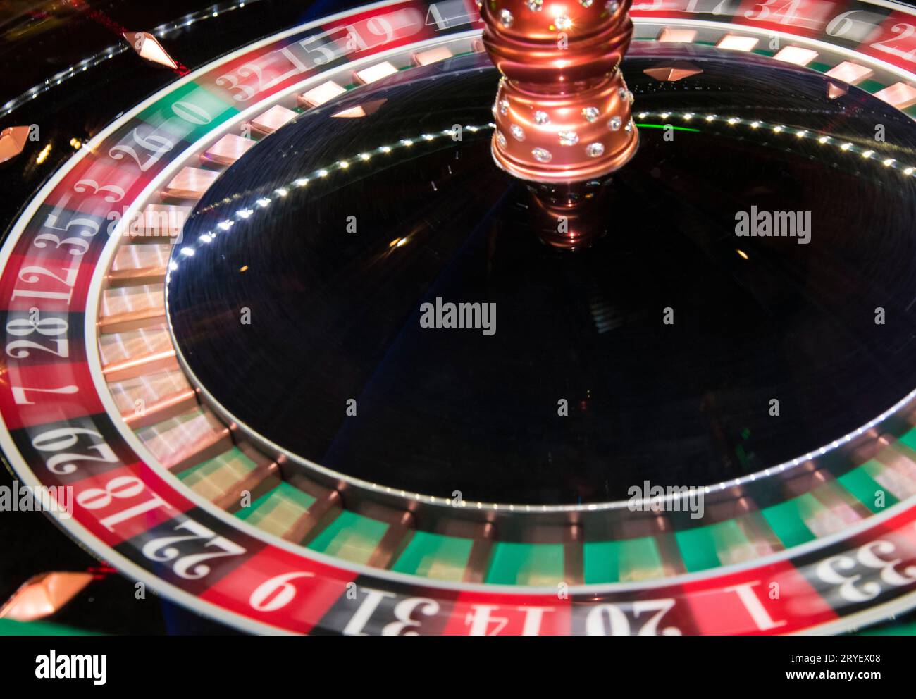 Roulette-Spiel in einem Kasino Stockfoto