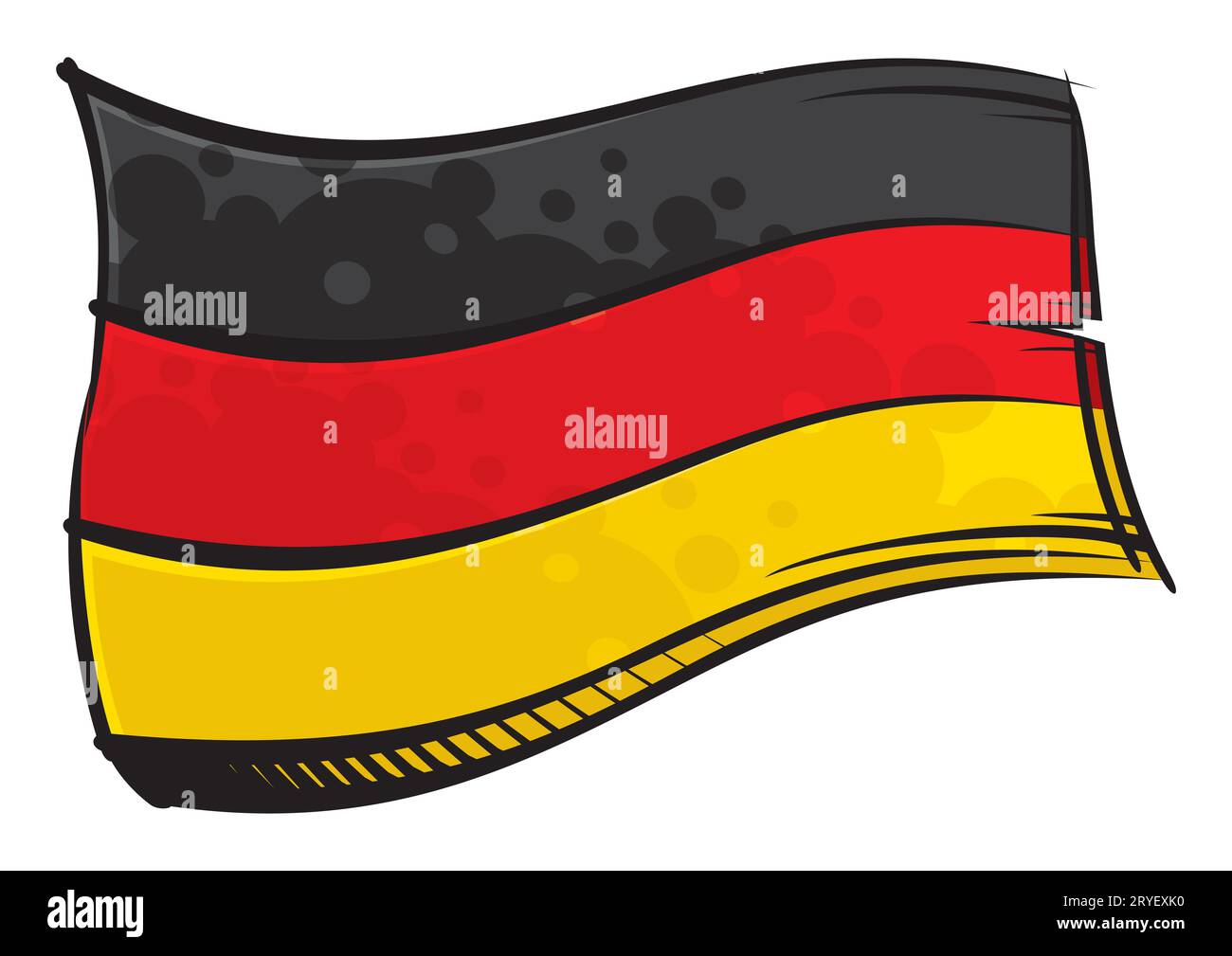 Deutschlandfahne Deutschland Flagge Fahne gekreuzt' Sticker
