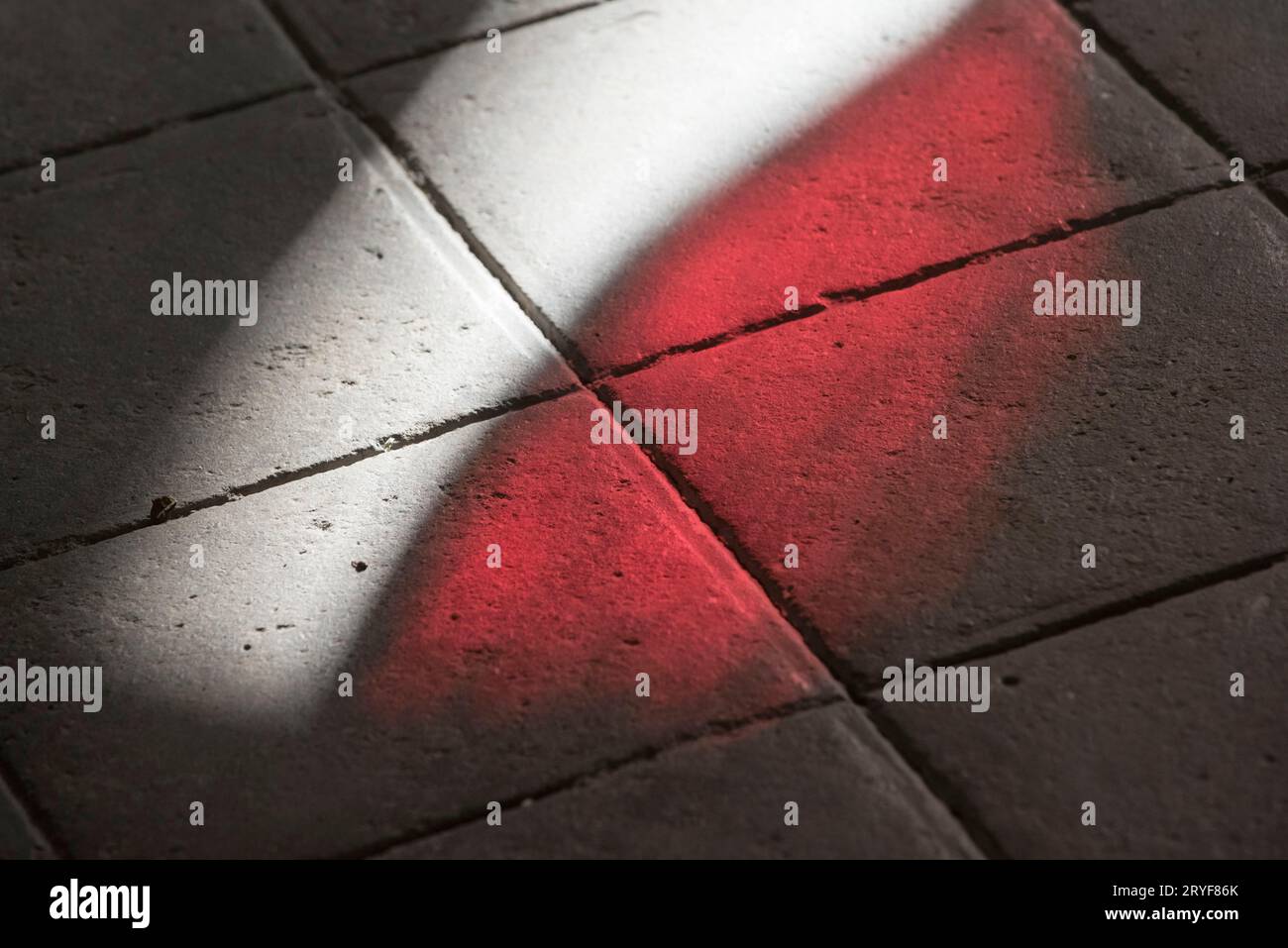 Licht und Schatten auf Objekten Stockfoto