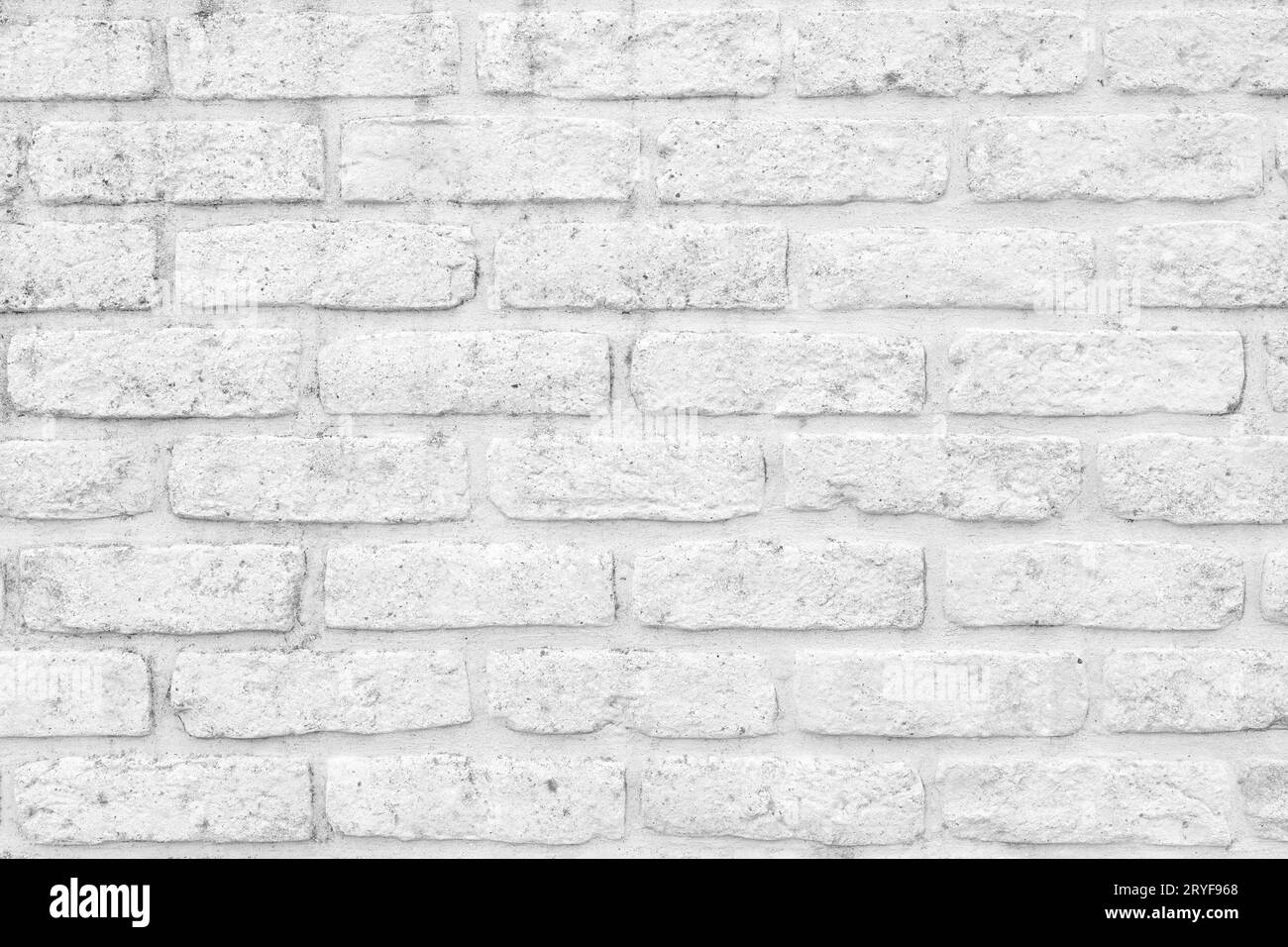 Weiße Backsteinwand Hintergrundstruktur. Vollformat Stockfoto