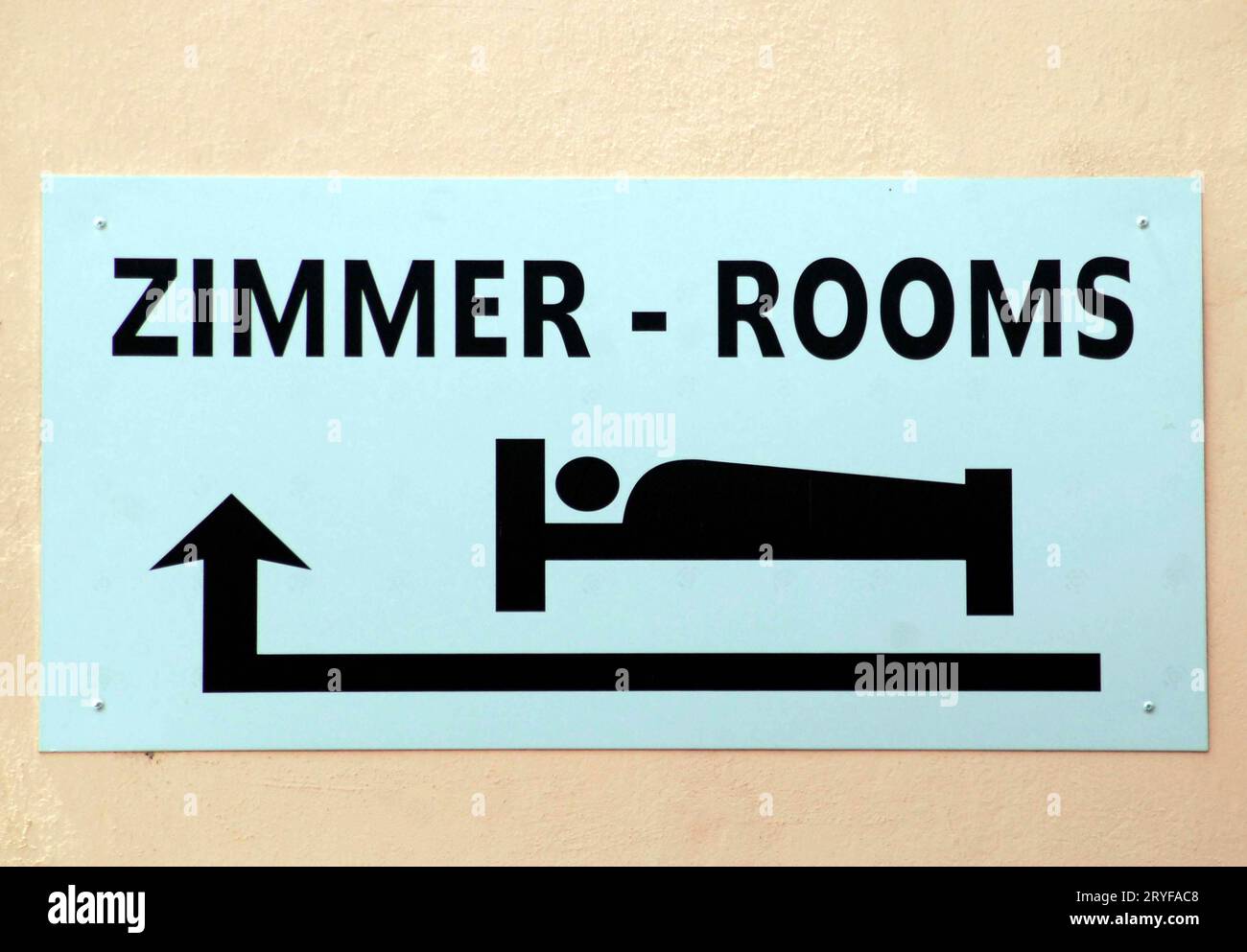 Bett für eine touristische Übernachtung Stockfoto