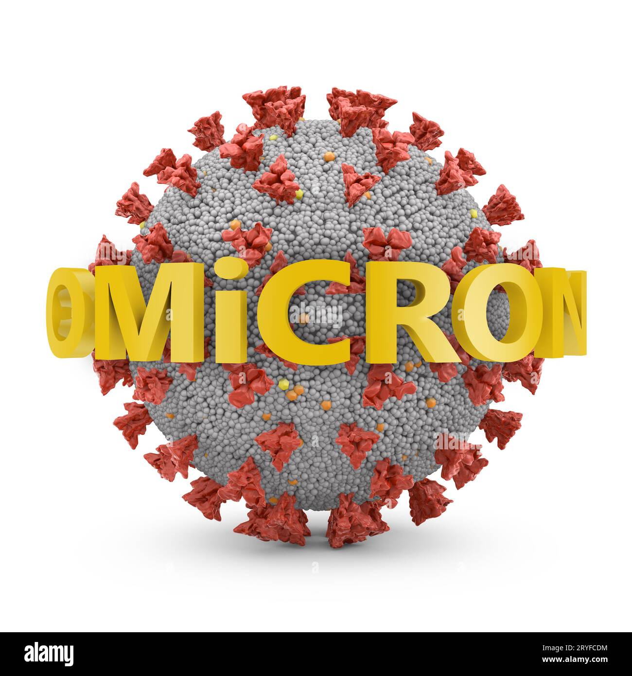 Coronavirus mit OMICRON Stockfoto