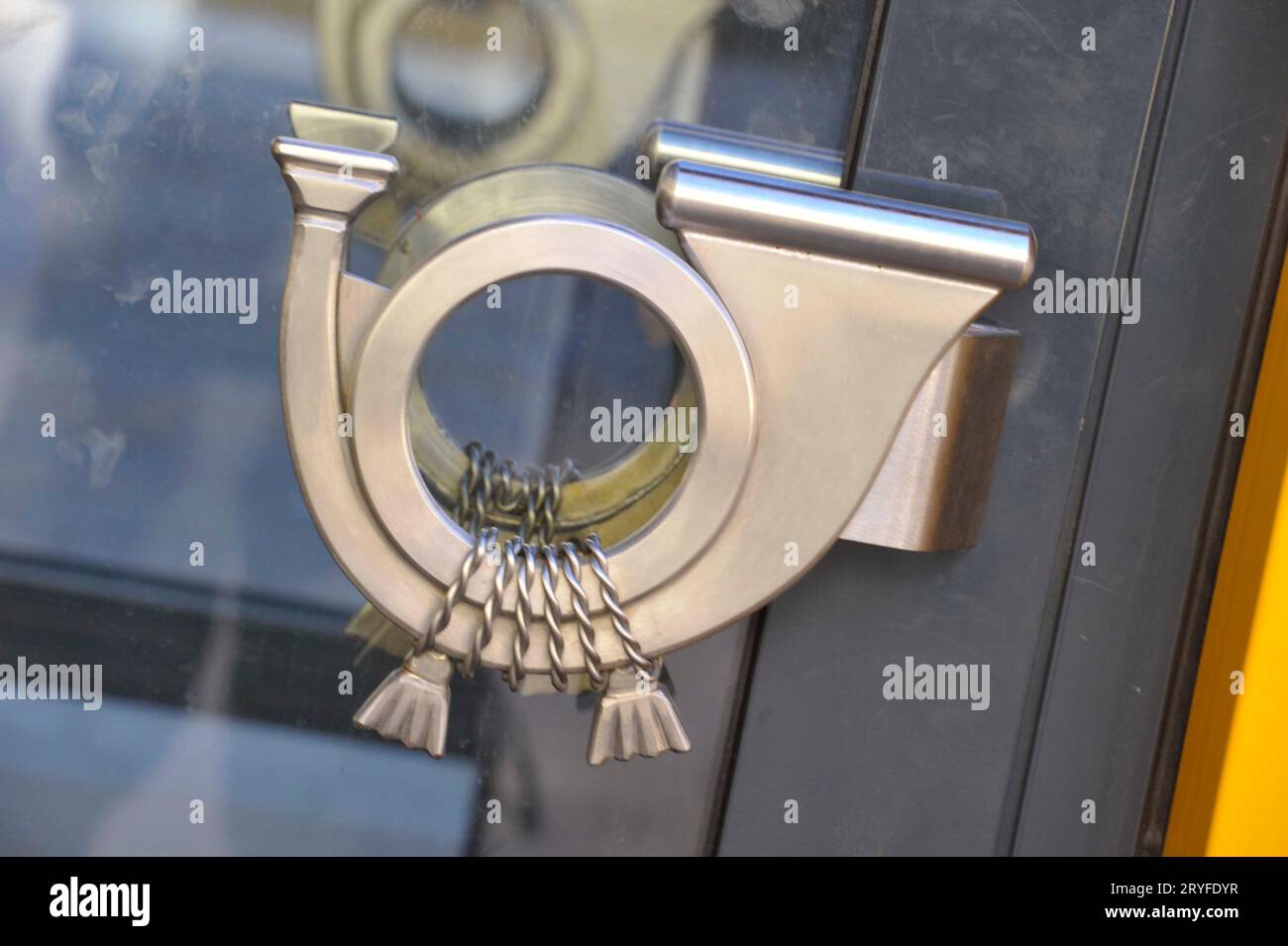 Graphisches Symbol eines Pfostenhorns Stockfoto