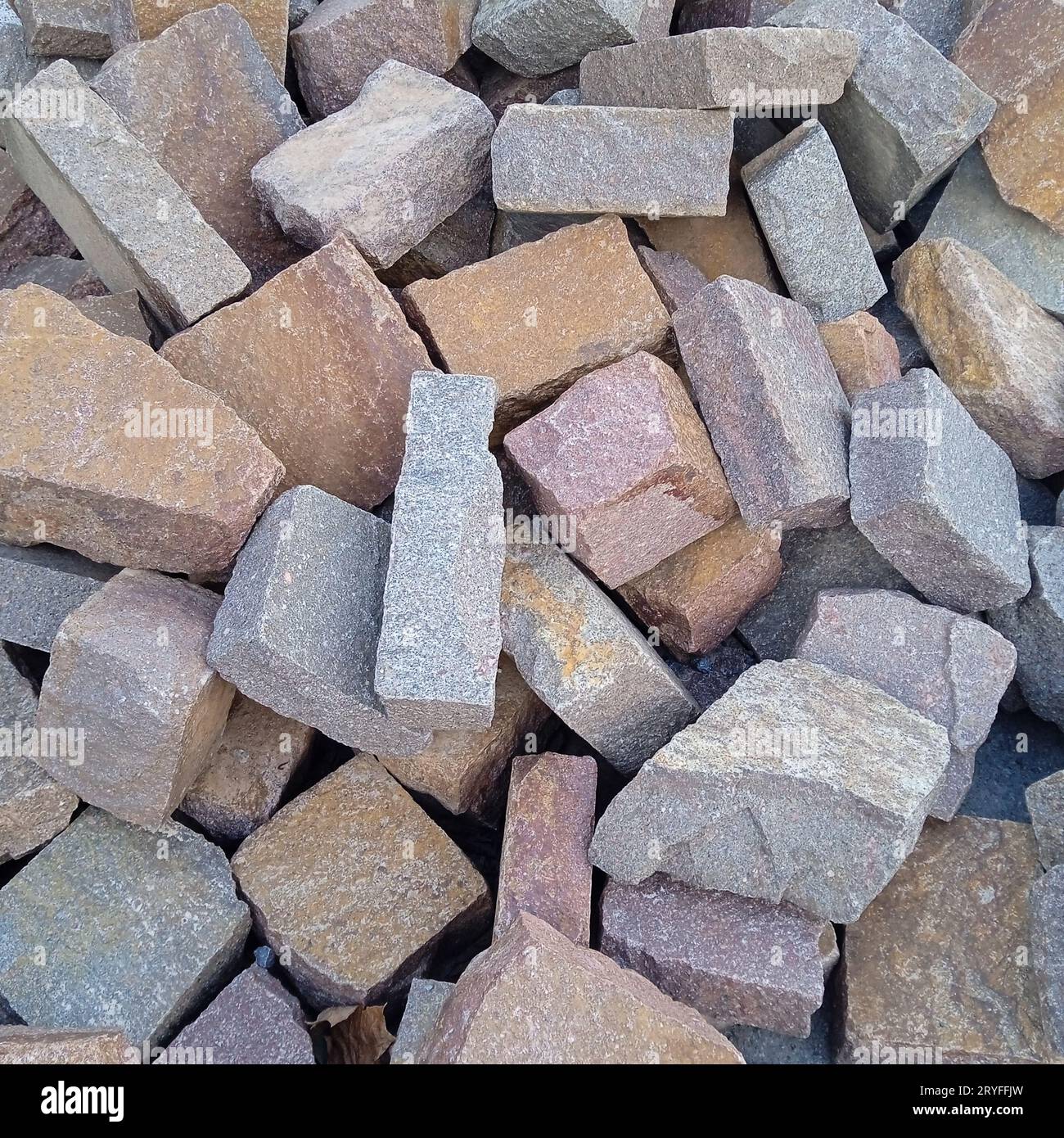 Stein als Baustoff Stockfoto