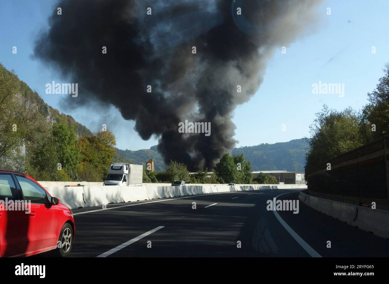 Giftiges Rauchgas bei Bränden Stockfoto