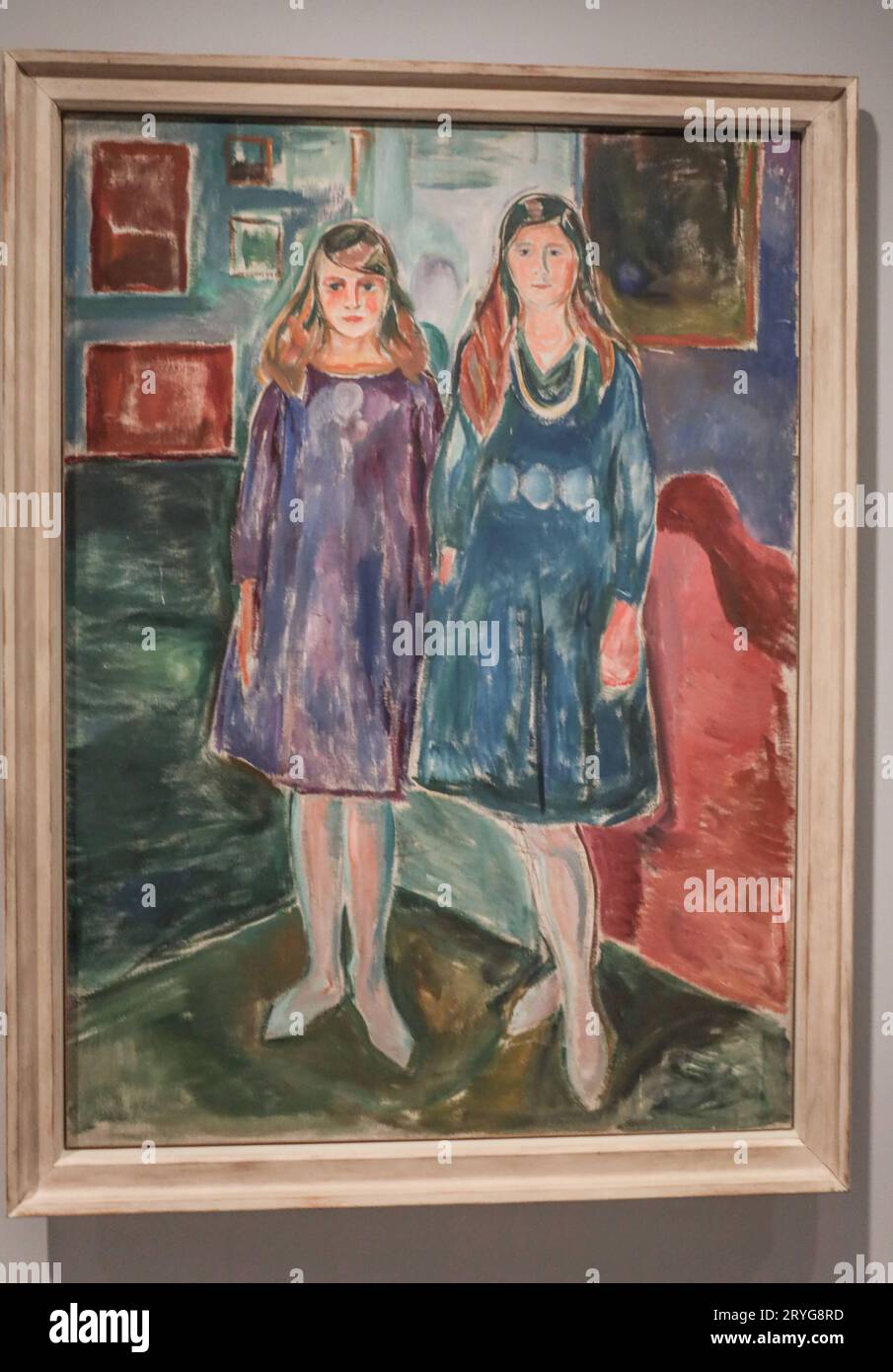 ausstellung des norwegischen Malers edvard munch in berlin, zwei backfische ausstellung des norwegischen Malers edvard munch in berlin, zwei backfische *** Ausstellung des norwegischen Malers edvard munch in berlin, zwei backfish Ausstellung des norwegischen Malers edvard munch in berlin, zwei backfish Credit: Imago/Alamy Live News Stockfoto