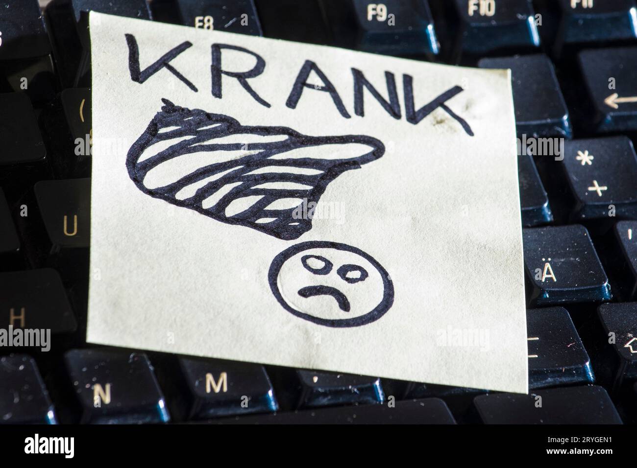 Symbol für Krankheit und Krankheit Stockfoto