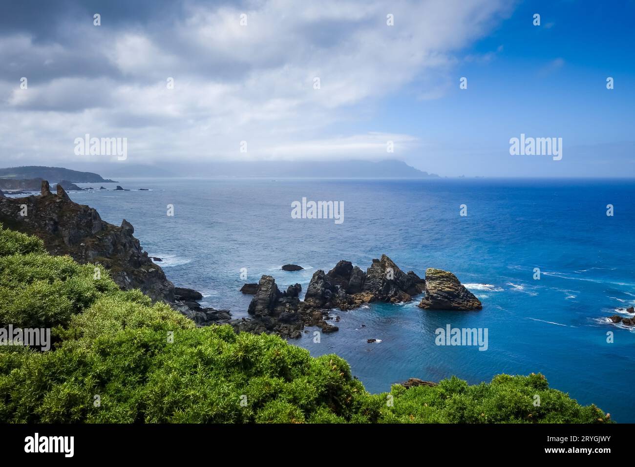 Ortigueira Klippen und atlantik, Galicien, Spanien Stockfoto