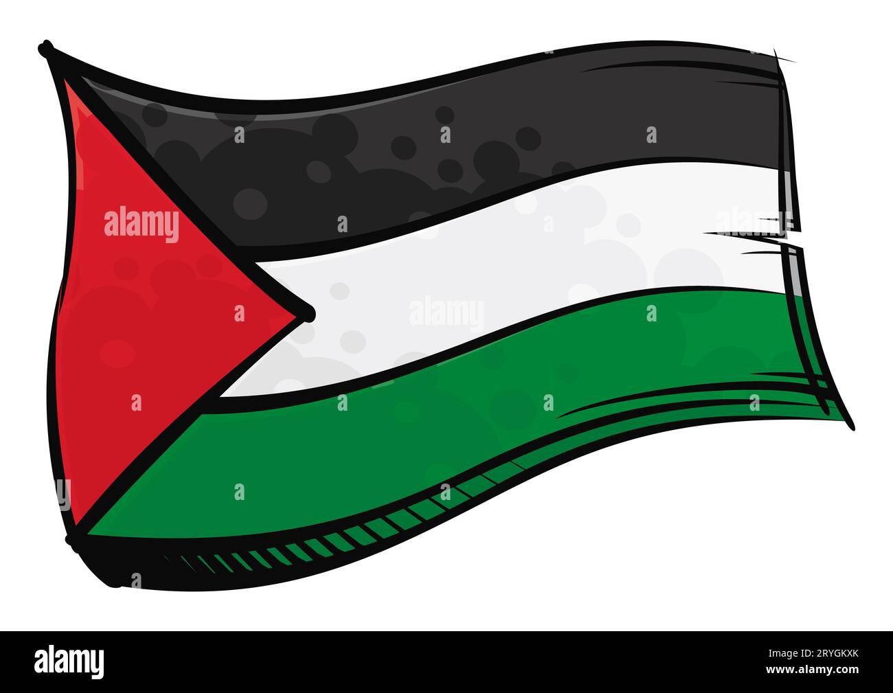 Palästinensische Flagge im Graffiti-Stil Stockfoto