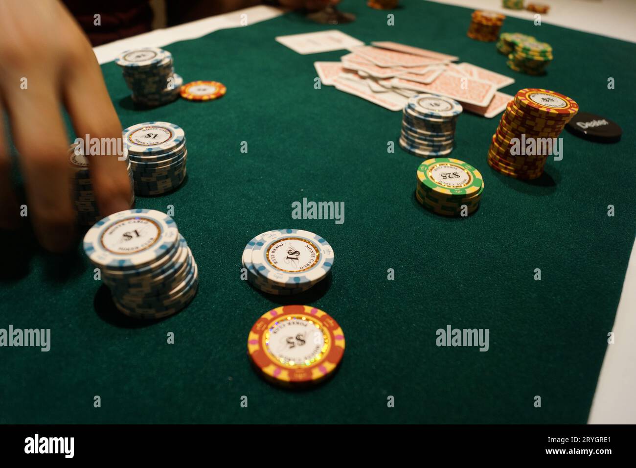 Bild: Casino Poker (Texas Holdem) Stockfoto
