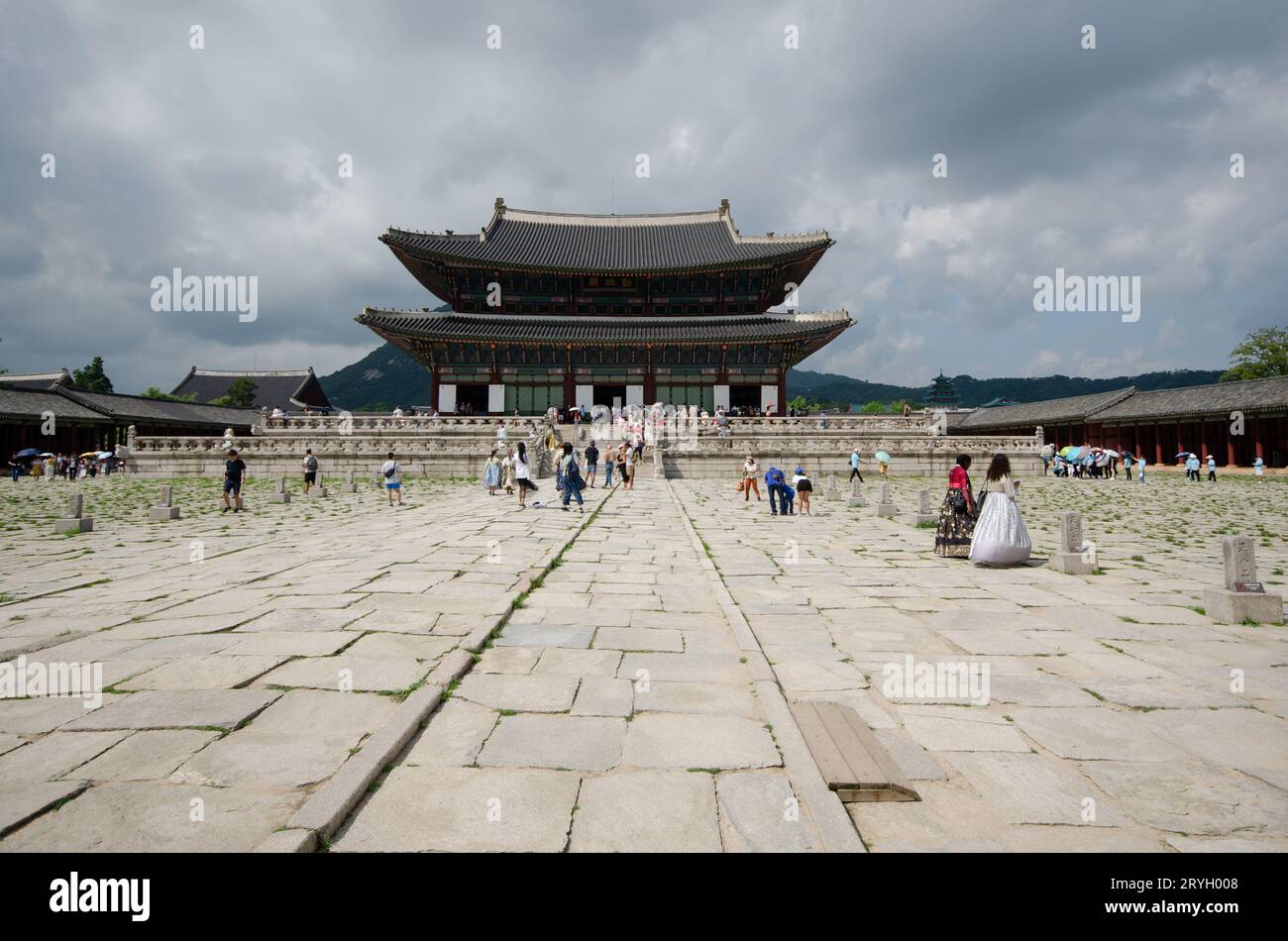 Geyongbokung oder Gyeongbok Königspalast Wahrzeichen der Joseon-Dynastie in Seoul südkorea Asien Stockfoto