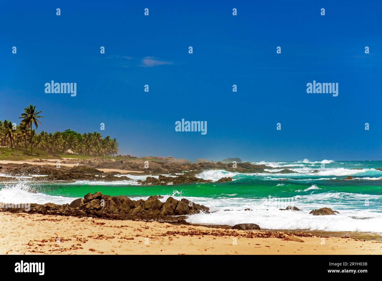 Berühmter Strand von Itapua in Salvador Bahia Stockfoto