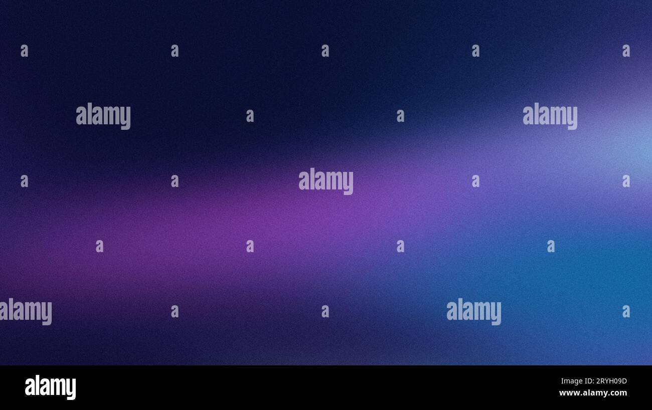 Dunkelblauer violetter verlaufender Hintergrund, körniger Textureffekt, abstraktes Webbanner-Design, Kopierbereich Stockfoto