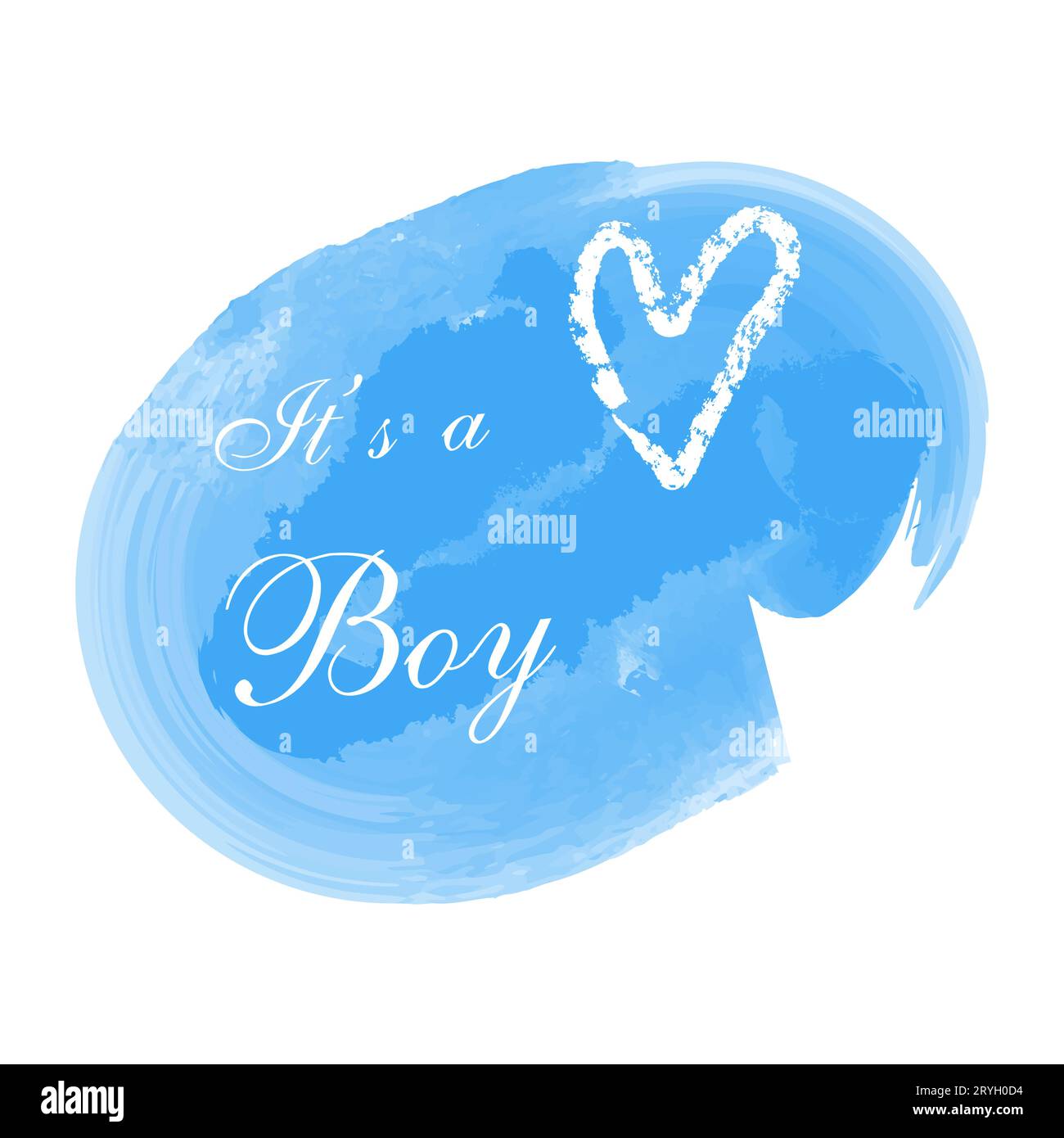 Vektor-Grußkarte. Babyduschkarte. Designelement für die Ansagekarte für Babys. Es ist ein Boy-Schriftzug Stock Vektor