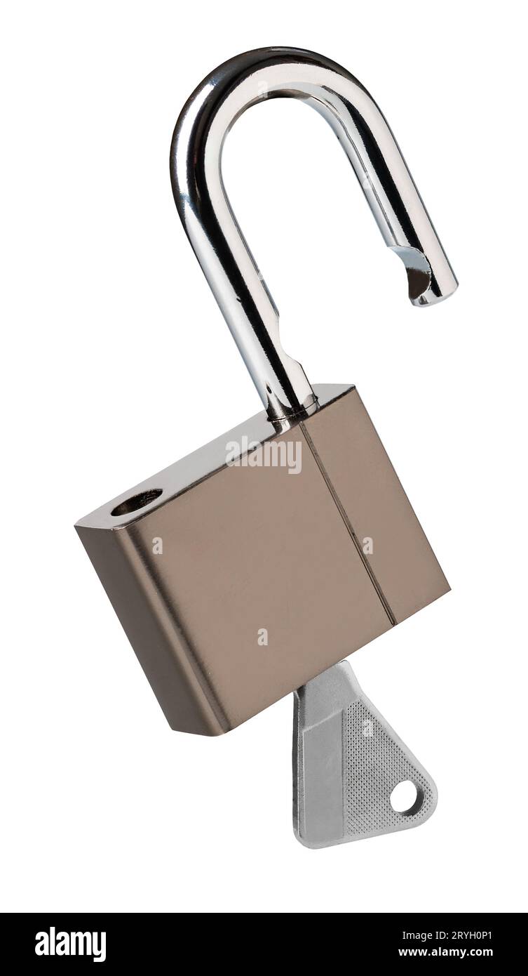 Metall Vorhängeschloss Stockfoto