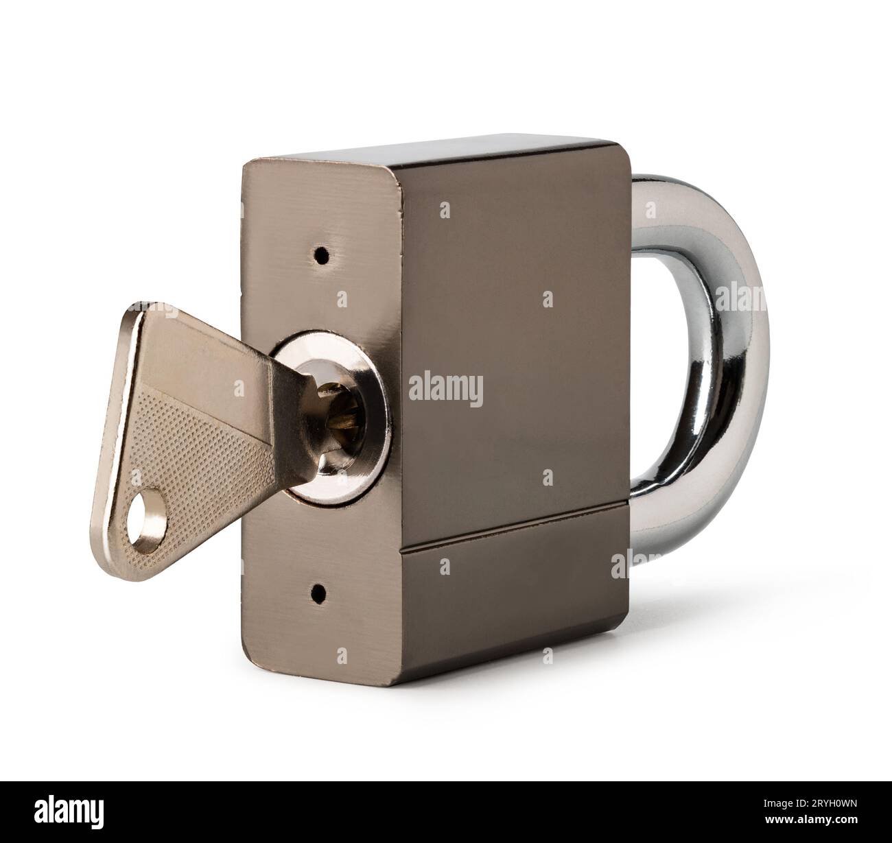 Metall Vorhängeschloss Stockfoto