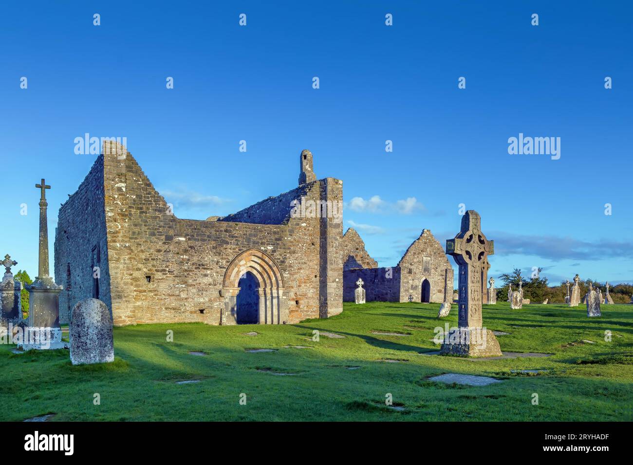 Clonmacnoise, Irland Stockfoto