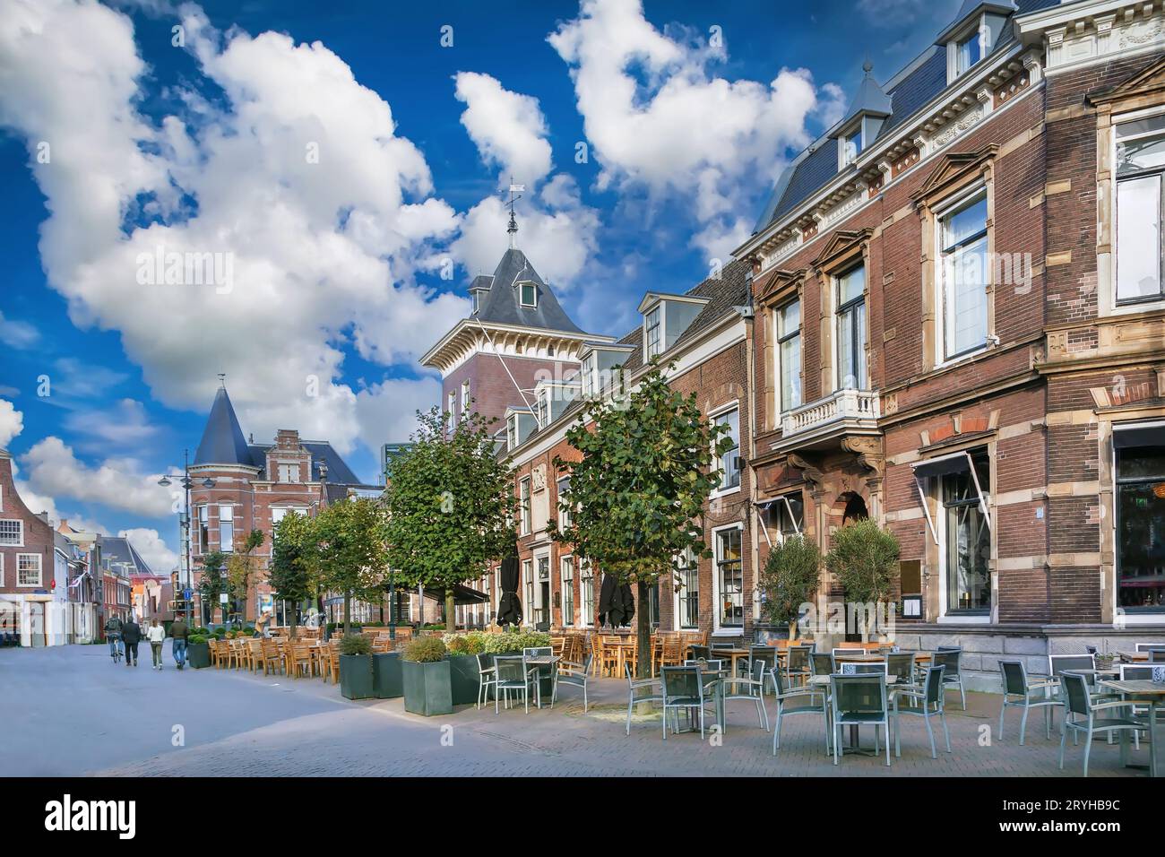 Straße in Haarlem, Niederlande Stockfoto