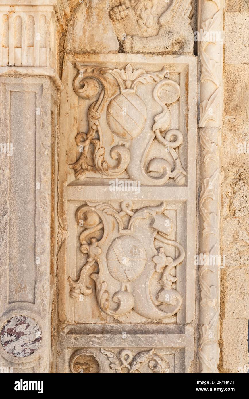 Heraklion, Kreta - Griechenland - 21. September 2023: Der Bembo-Brunnen am Kornarou-Platz, erbaut von Gianmatteo Bembo in den Jahren 1552–54 in Heraklion, GRE Stockfoto