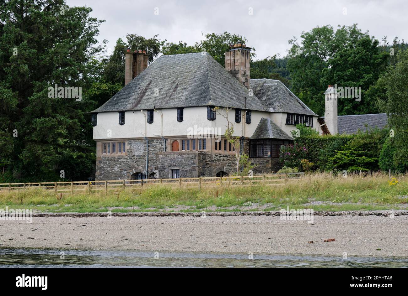 Luxuriöses Herrenhaus in ländlicher Umgebung in der Nähe von Kilmacolm Stockfoto