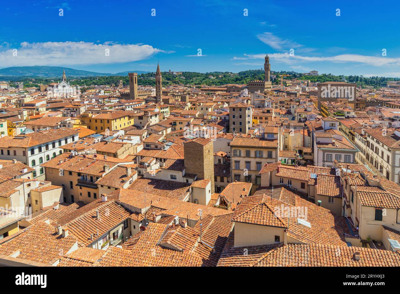 Florenz Italien, Blick auf die Skyline von Florenz in der Altstadt von Florenz, Toskana Italien Stockfoto