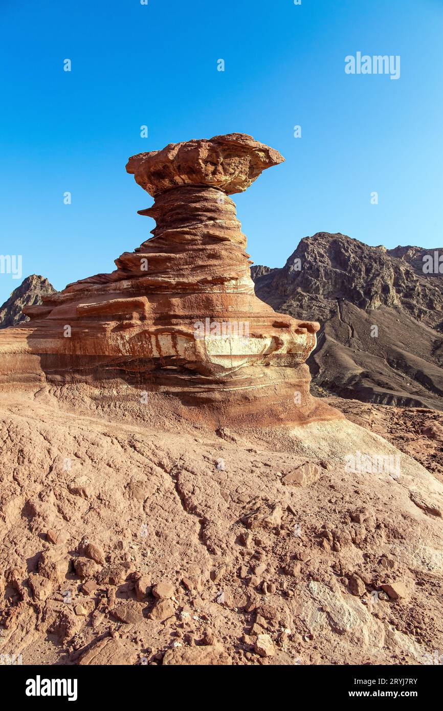 Sandsteine und vulkanische Felsen Stockfoto