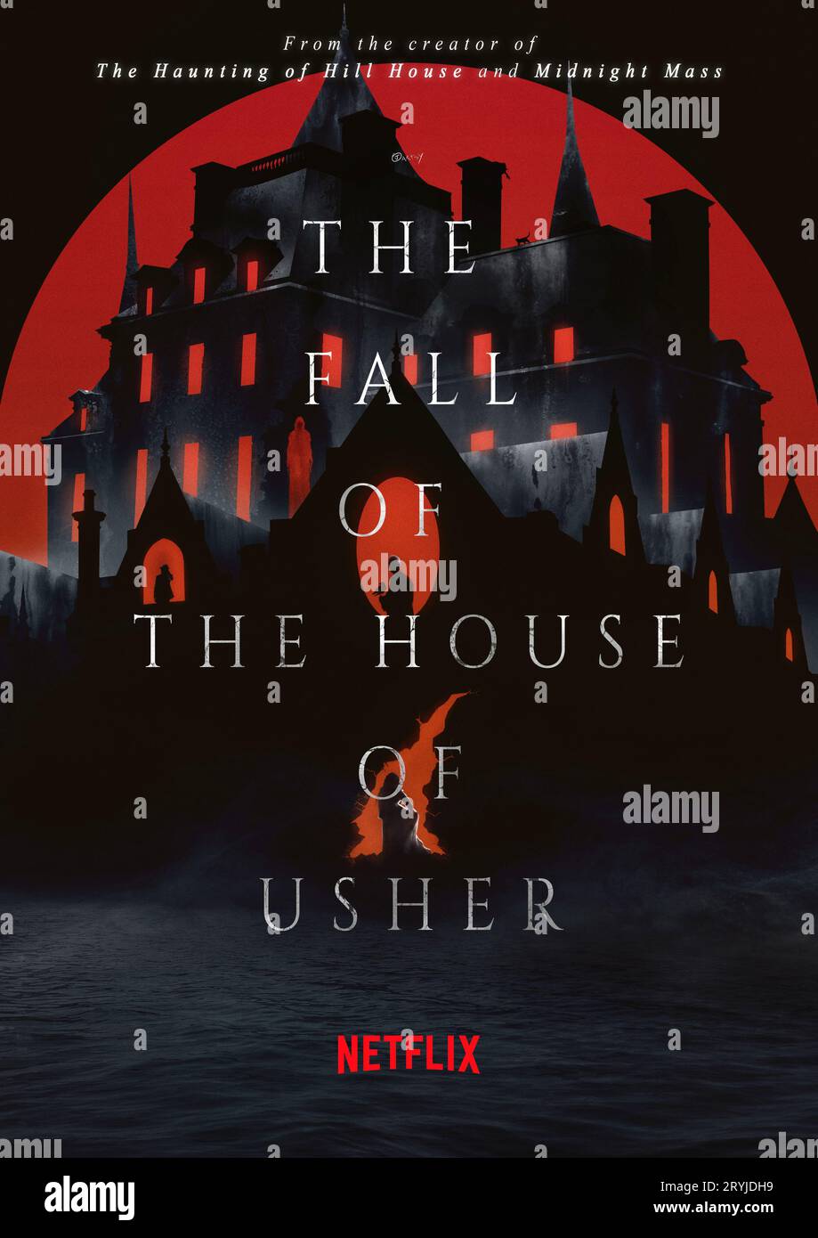 Poster „der Fall des Hauses Usher“ Stockfoto