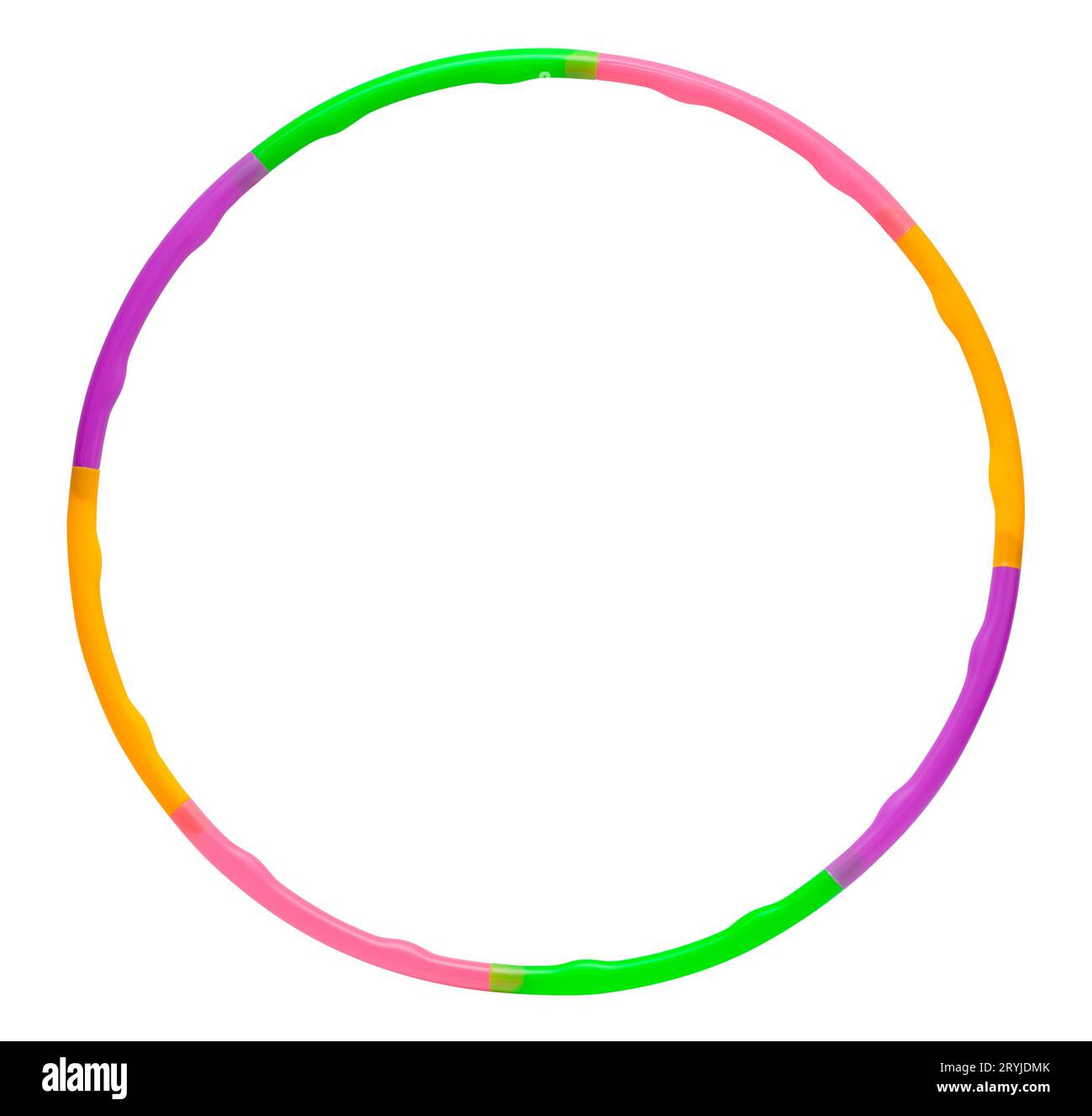 Spielzeug Hula Hoop Cut Out auf weiß. Stockfoto