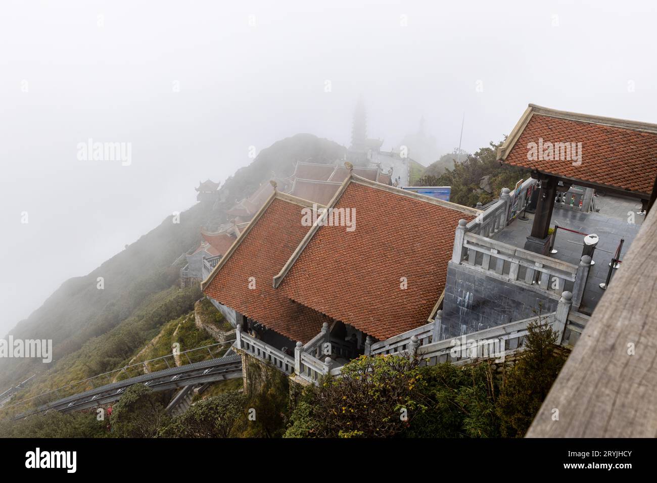 Der buddhistische Fansipan-Tempel in Sapa in Vietnam Stockfoto