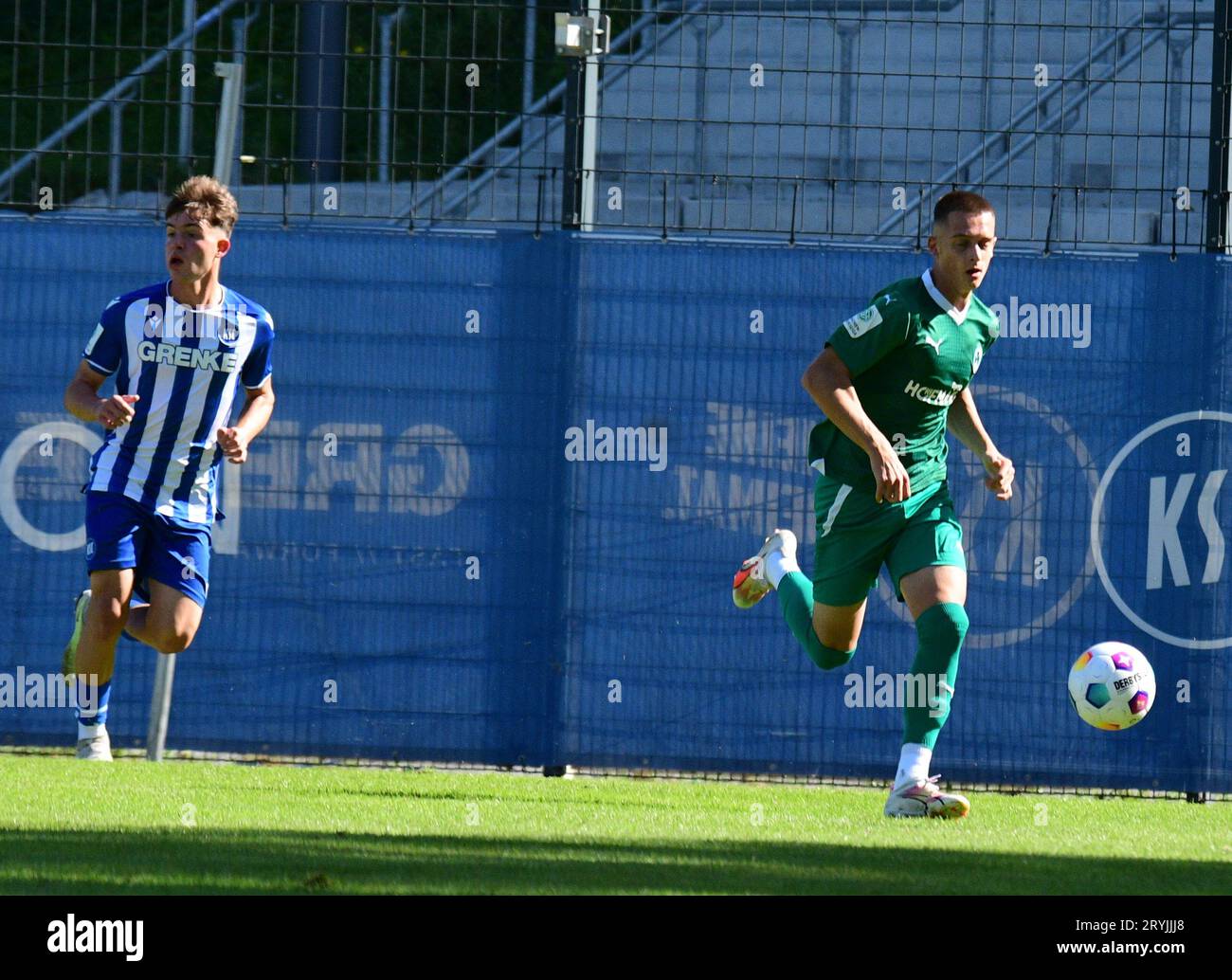 Karlsruher SC KSC U19 unterliegt der SpVgg Greuther Fürth Stockfoto