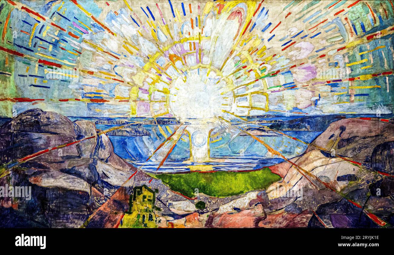 Edvard Munchs berühmte Gemälde. Stockfoto