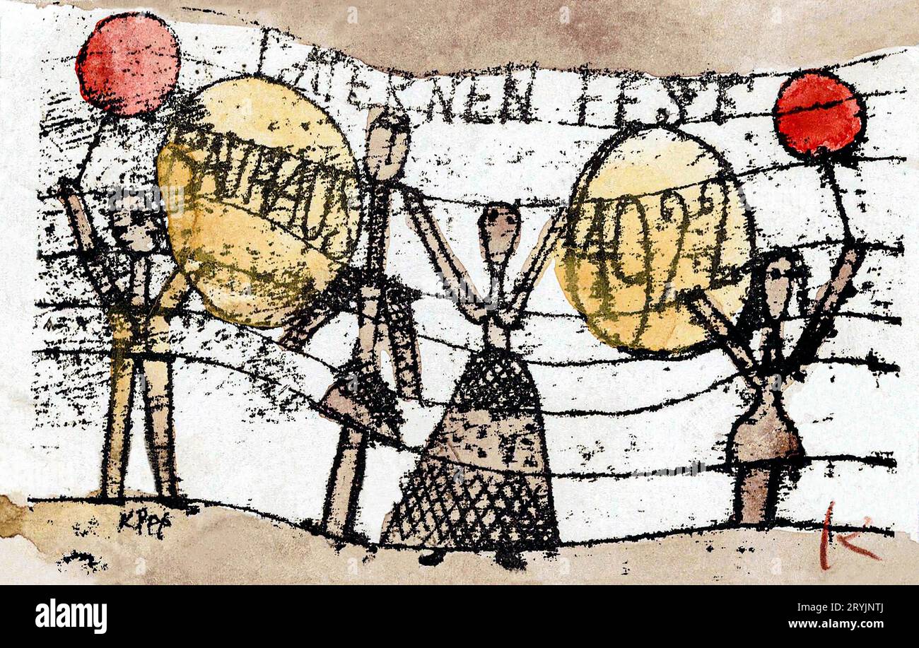 Postkarte: Paul Klee an Katherine Dreier, Paris (1922) von Paul Klee. Stockfoto