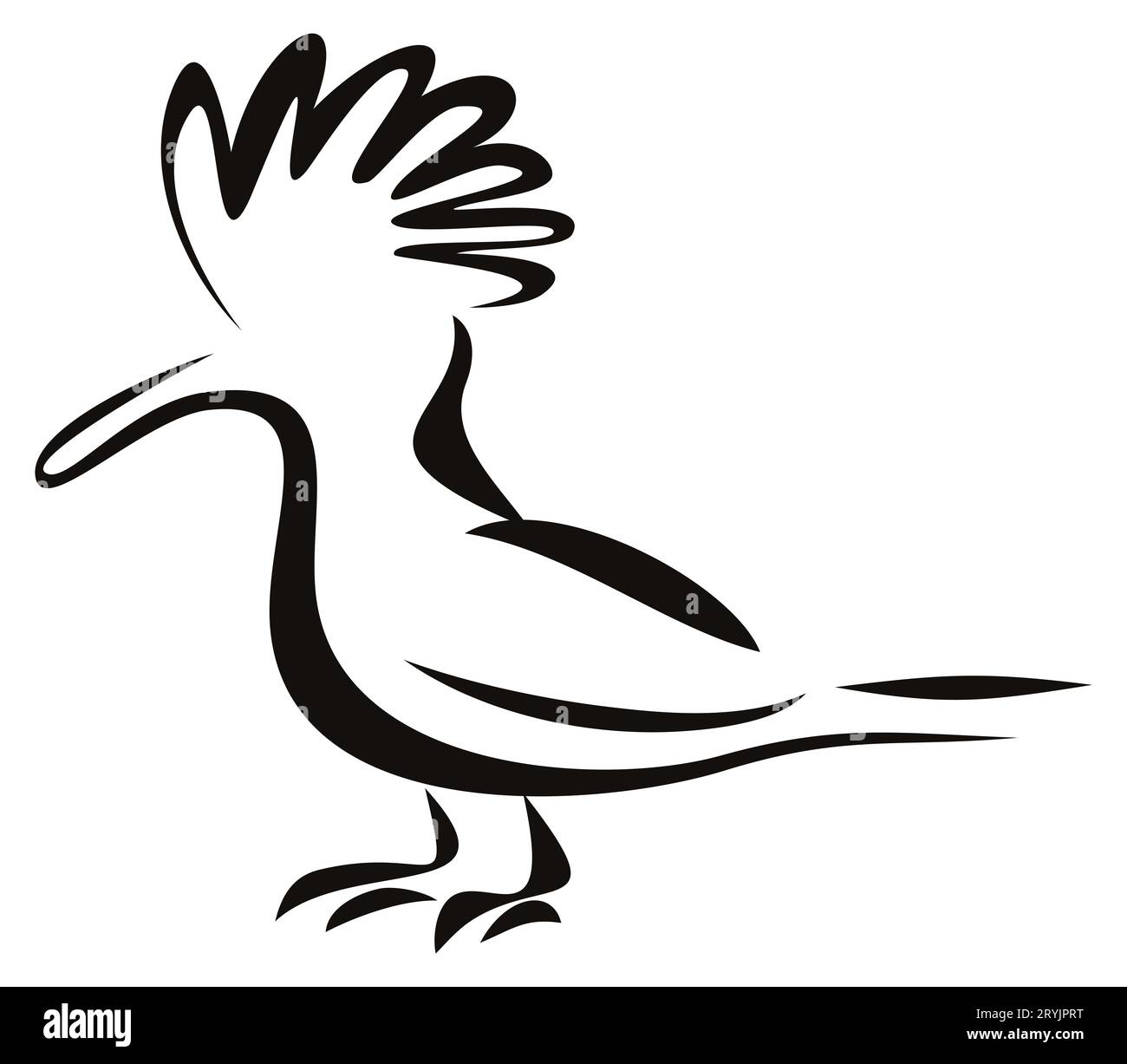 Einfache Illustration des Wiedehopfervogels Stockfoto Einfache Illustration des Wiedehopfervogels Stockfoto