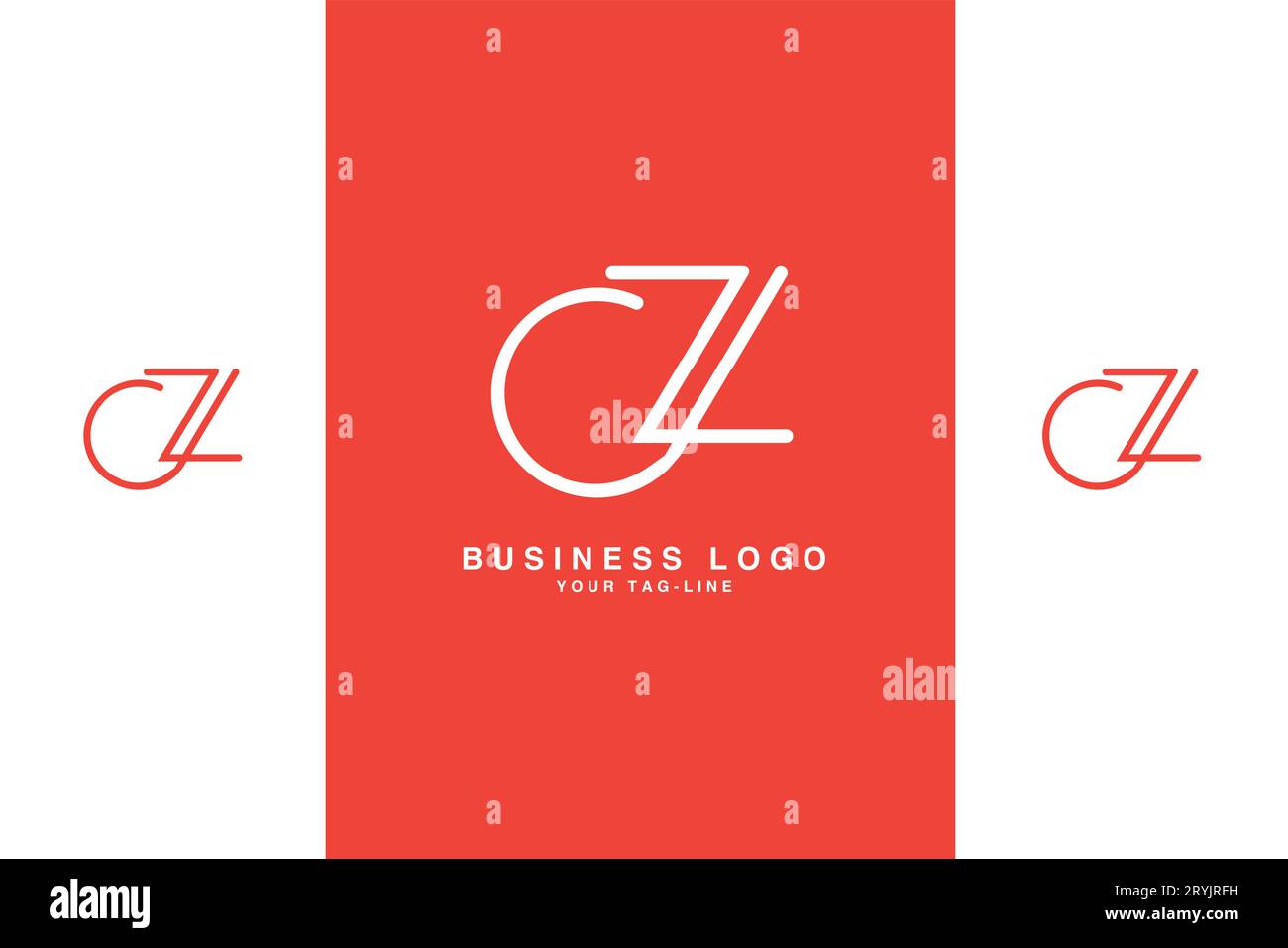 CZ, ZC, abstraktes Logo Monogramm Stock Vektor