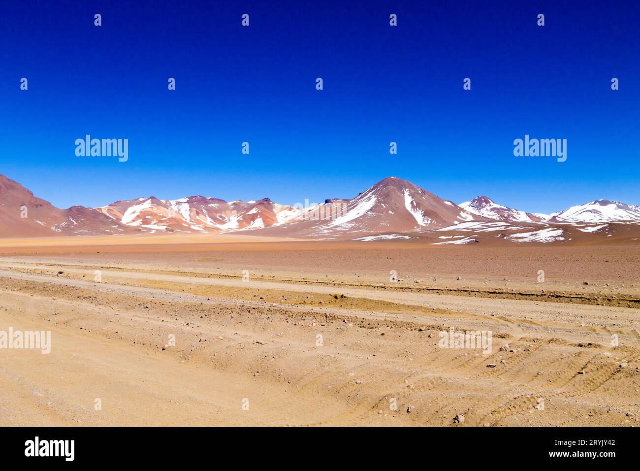 Bolivianischen Landschaft, Salvador Dali Desert View. Schöne Bolivien Stockfoto