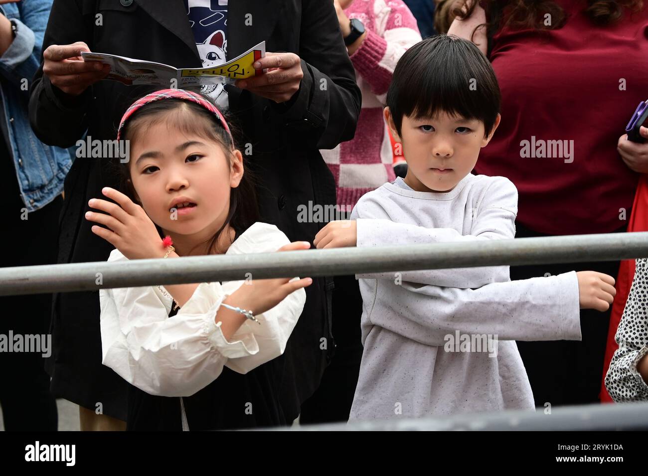 London, Großbritannien. Oktober 2023. Das Japan Matsuri Festival findet wieder auf dem Trafalgar Square in London statt, wo japanische Kultur, Tänze, Aufführungen, Speisen und Getränke. Kredit: Siehe Li/Picture Capital/Alamy Live News Stockfoto