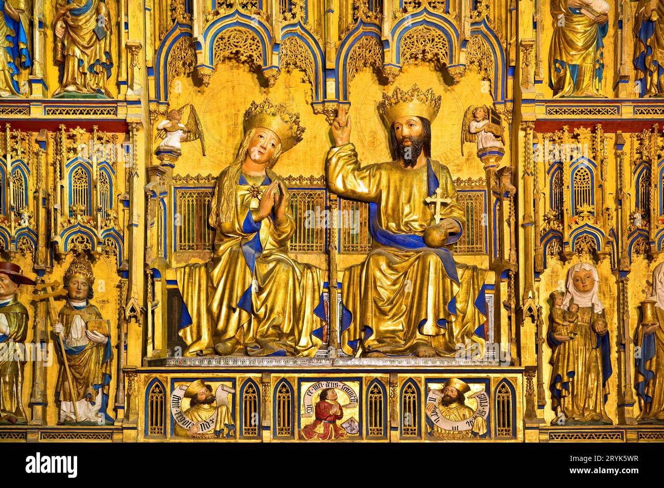 Altar aus St. Georgen, Detail, Nikolai Church, Wismar, Deutschland, Europa Stockfoto