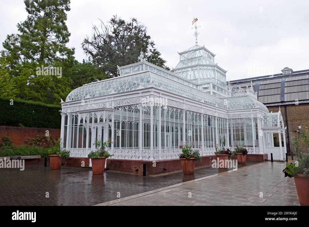 Viktorianisches Wintergartengebäude in den Horniman Museum Gardens in Forest Hill South London England Großbritannien Großbritannien Großbritannien 2023 KATHY DEWITT Stockfoto