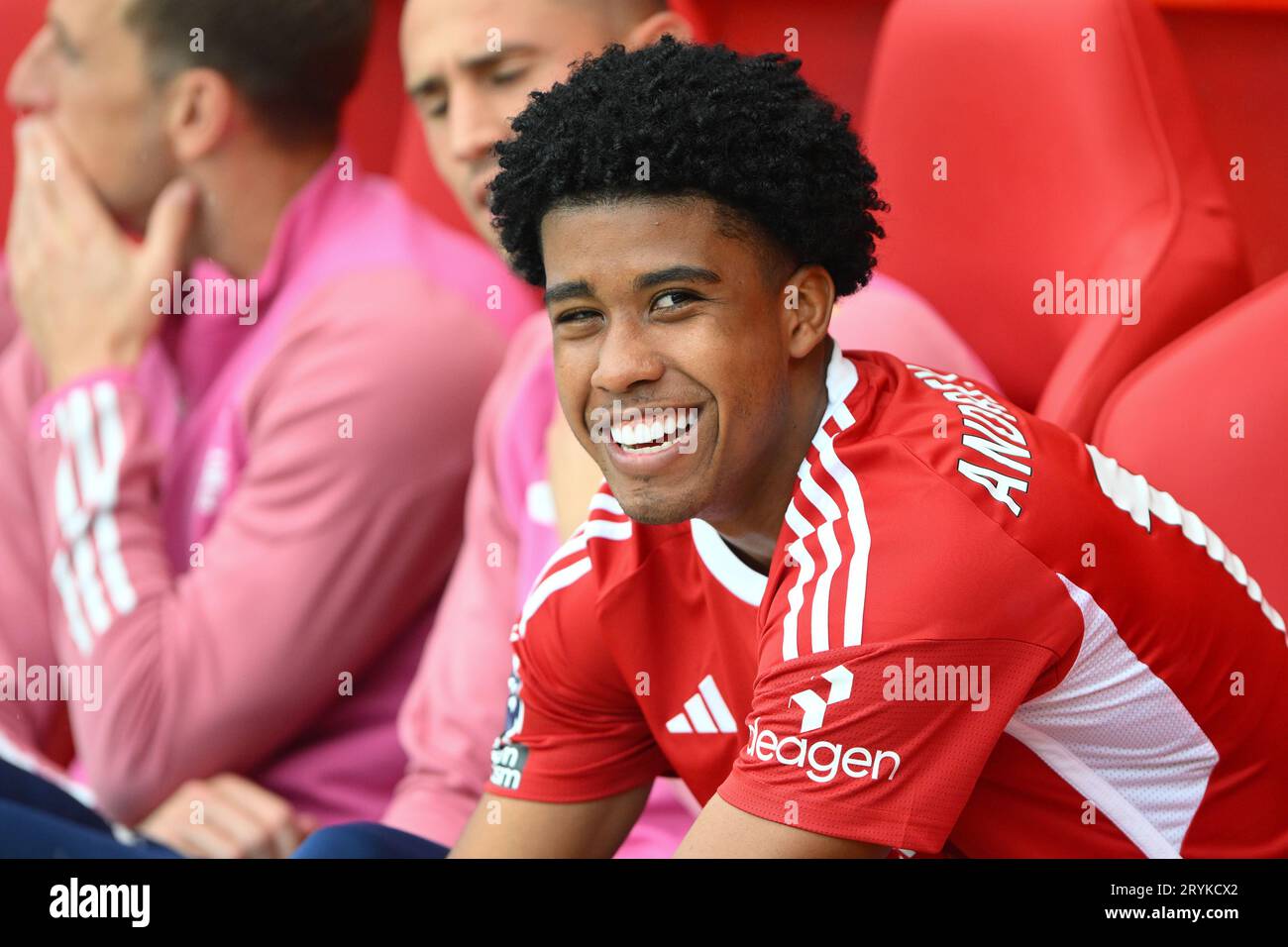 Andrey Santos aus Nottingham Forest während des Premier-League-Spiels zwischen Nottingham Forest und Brentford am 30. September 2023 im City Ground in Nottingham. (Foto: Jon Hobley | MI News) Credit: MI News & Sport /Alamy Live News Stockfoto