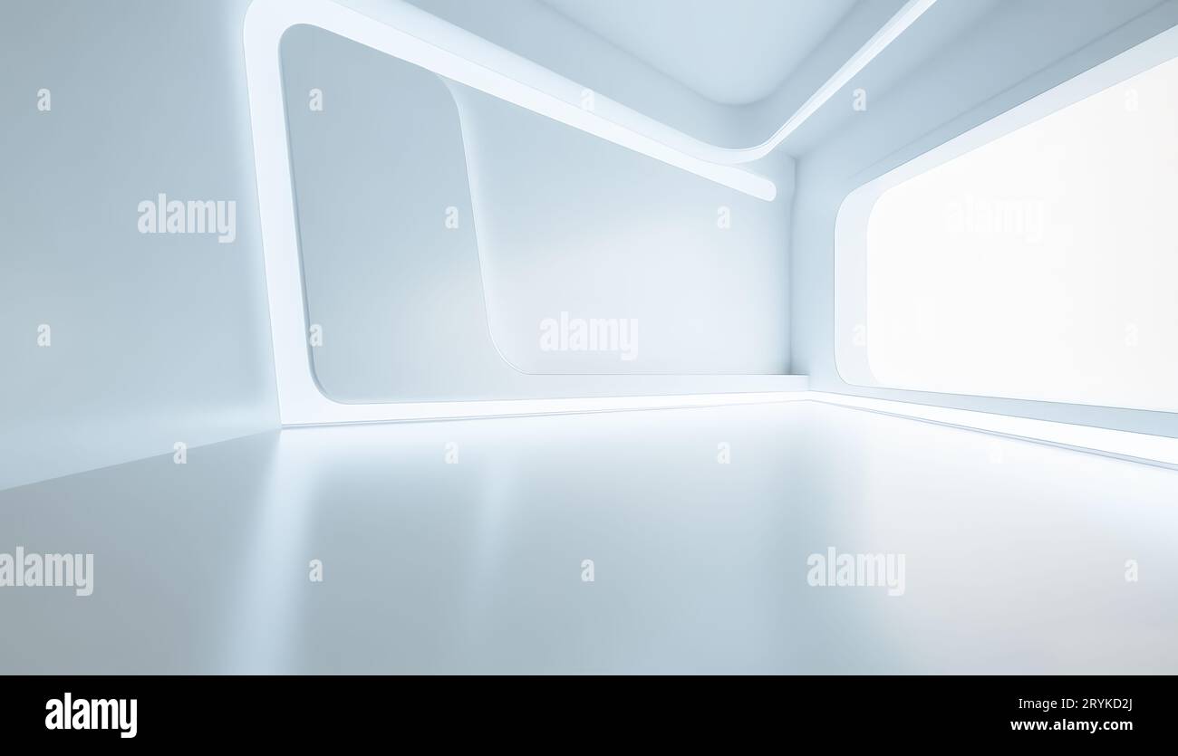 Innenraum Mit Futuristischem Design Stockfoto