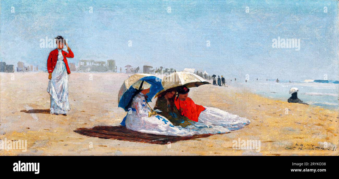East Hampton Beach, Long Island von Winslow Homer. Stockfoto East Hampton Beach, Long Island von Winslow Homer. Stockfoto