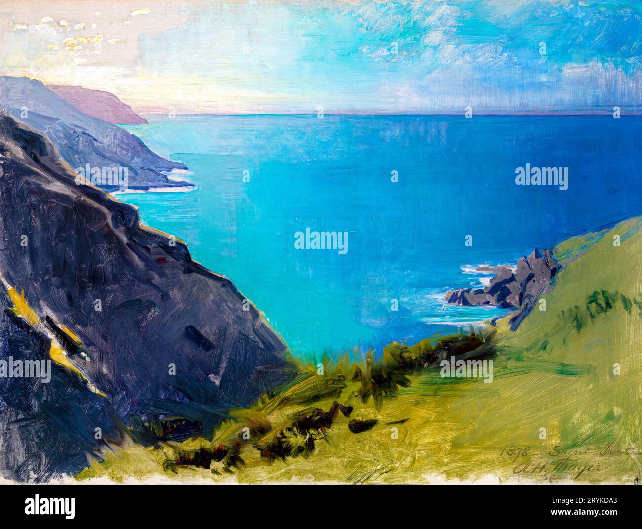 Cornish Headlands Malerei in hoher Auflösung von Abbott Handerson Thayer. Original aus der Smithsonian Institution. Stockfoto