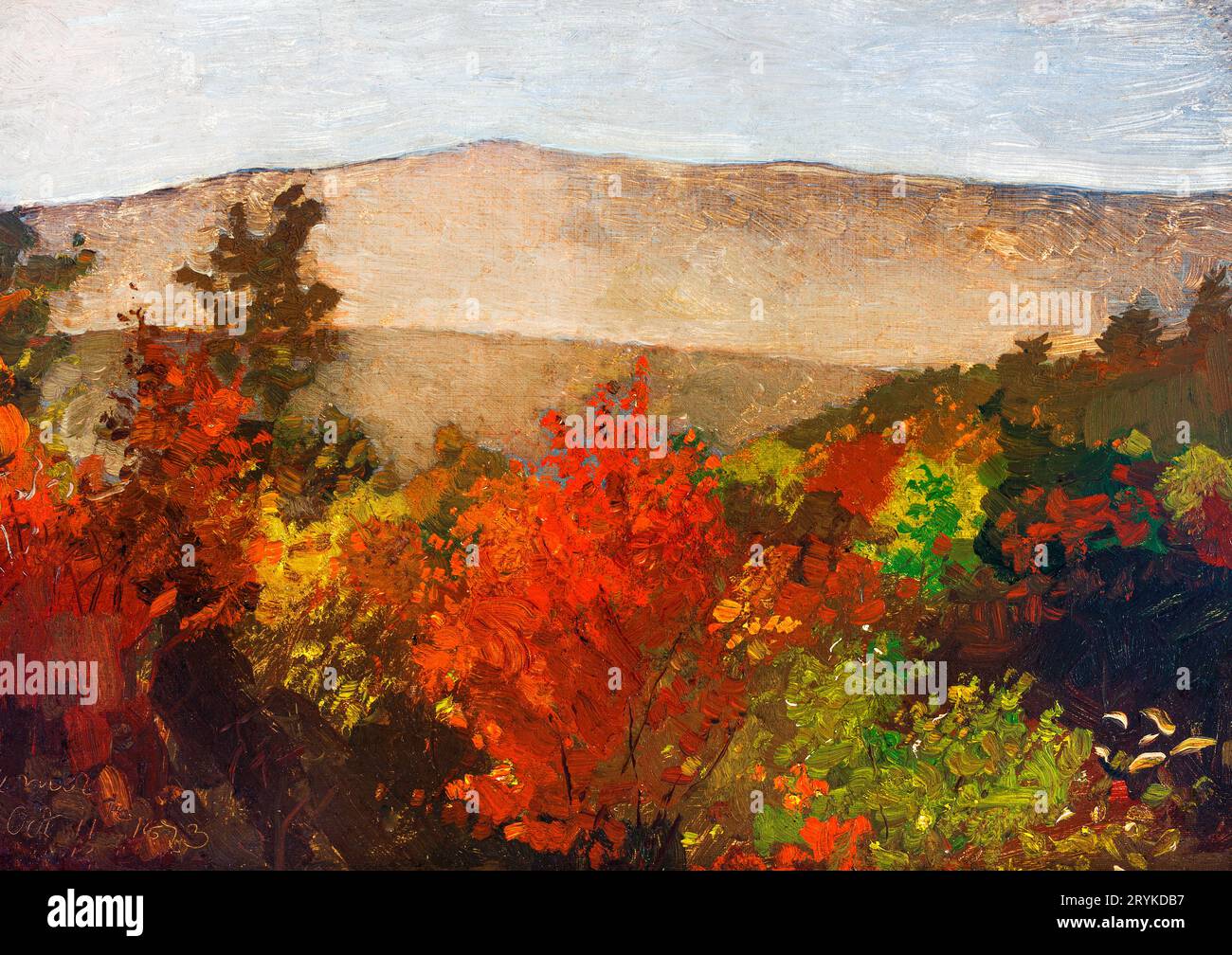 Herbsttreetops von Winslow Homer. Original aus dem Smithsonian. Stockfoto