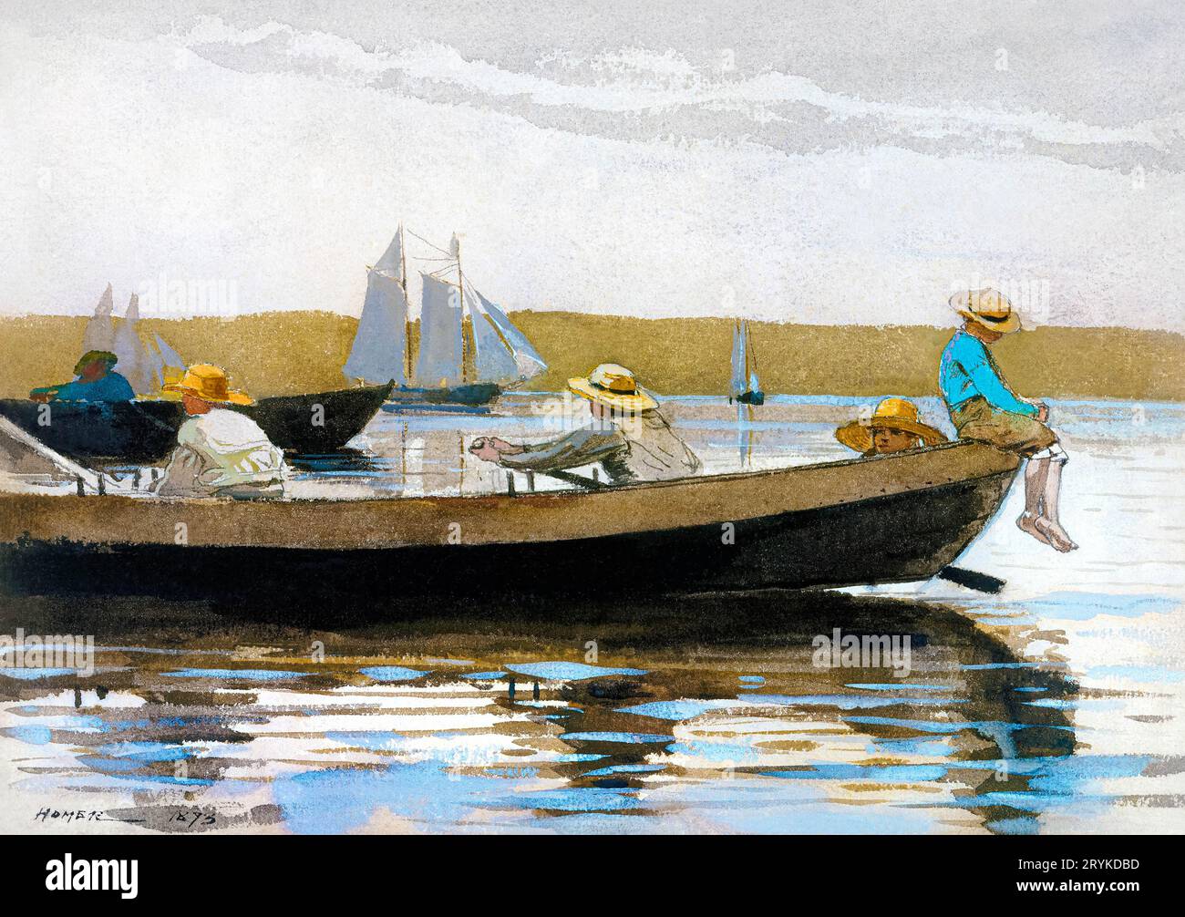 Boys in a Dorie von Winslow Homer. Original aus dem MET-Museum. Stockfoto