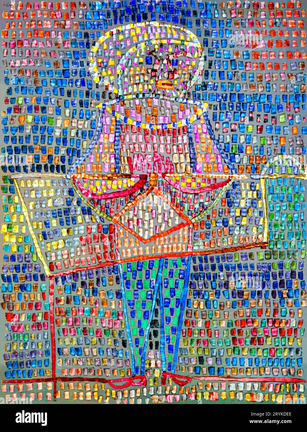 Ein Junge in schickem Kleid von Paul Klee. Original aus dem MET Museum. Stockfoto