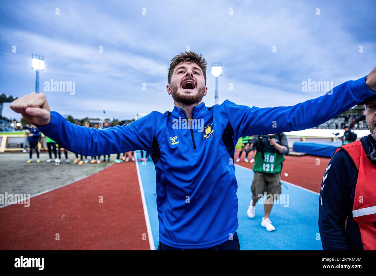 Hvidovre, Dänemark. Oktober 2023. Marko Divkovic von Broendby, WENN er nach dem 3F Superliga-Spiel zwischen Hvidovre IF und Broendby IF in der Pro Ventilation Arena in Hvidovre gesehen wird. (Foto: Gonzales Photo/Alamy Live News Stockfoto