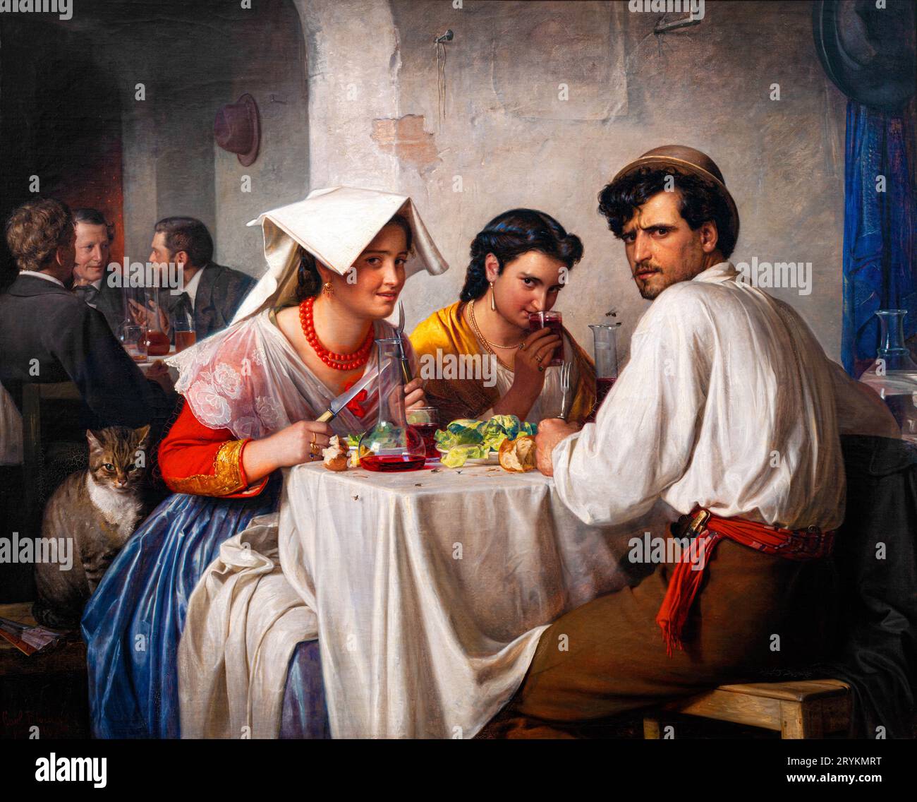 Aus einer römischen Osteria Stockfoto