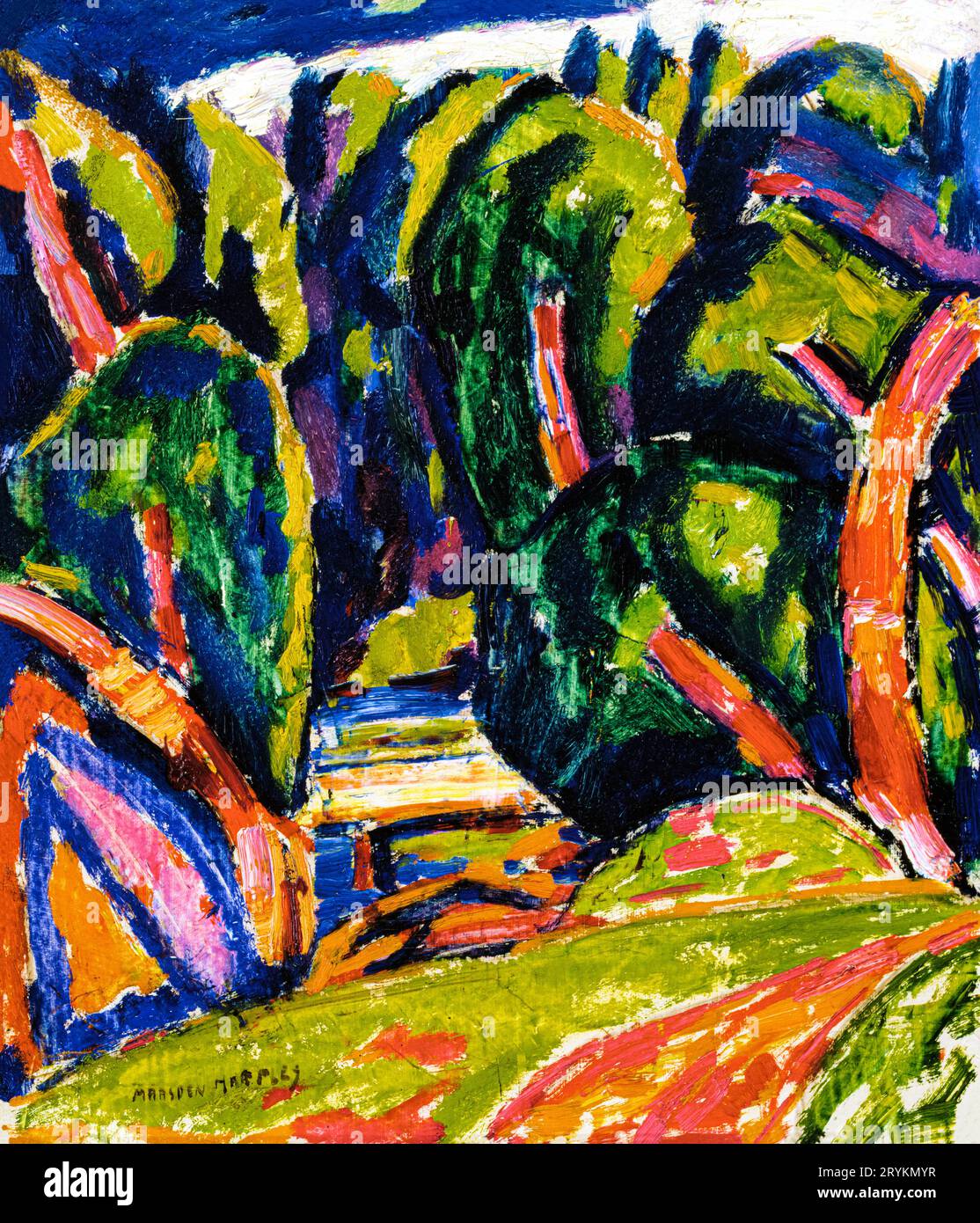 Red Tree von Marsden Hartley. Stockfoto