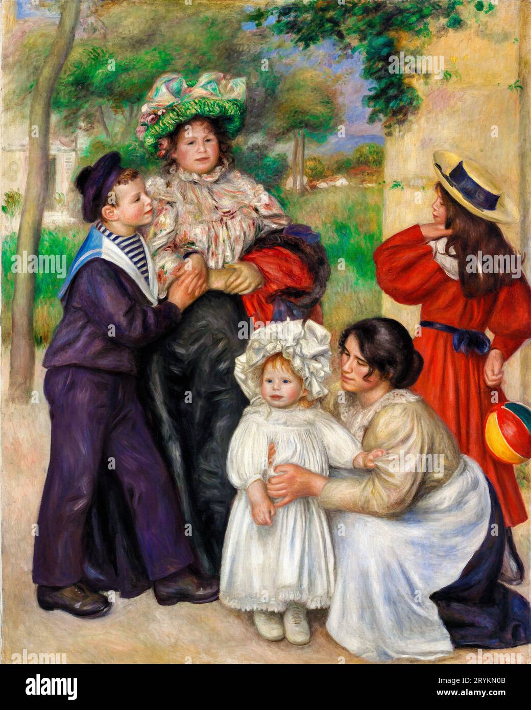 Die Künstlerfamilie von Pierre Auguste Renoir Stockfoto